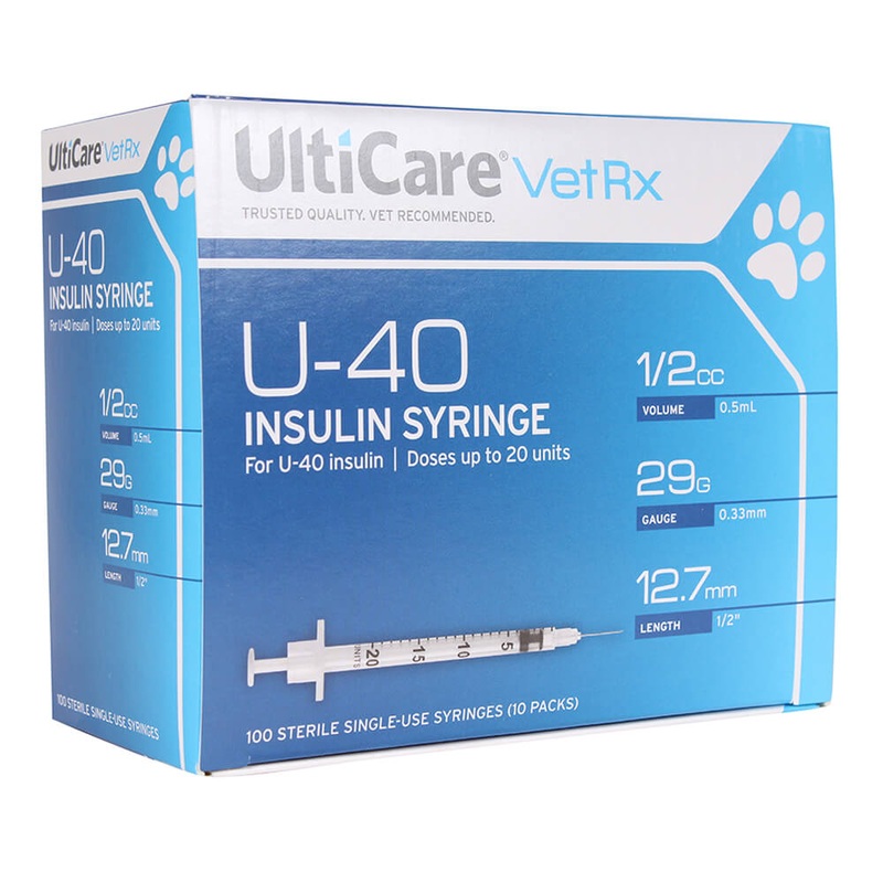 UltiCare U-40 Insulin Syringes, 29ga x ", Box of 100 ct