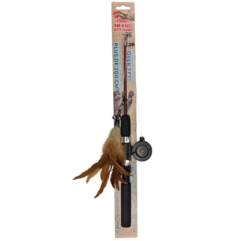 Fishing Rod 'N Reel Kitty Teaser Cat Toy