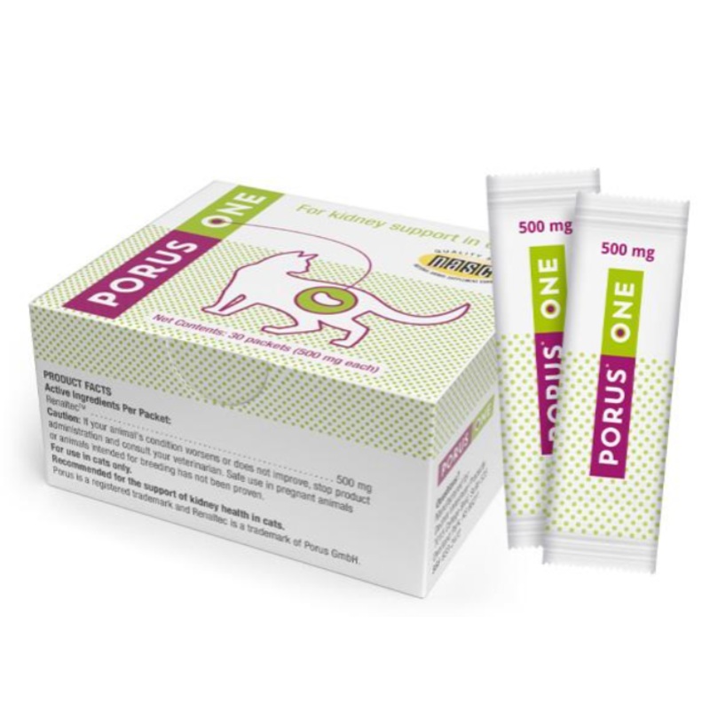 Porus One for Kidney Support in Cats, 500mg, 30 ct
