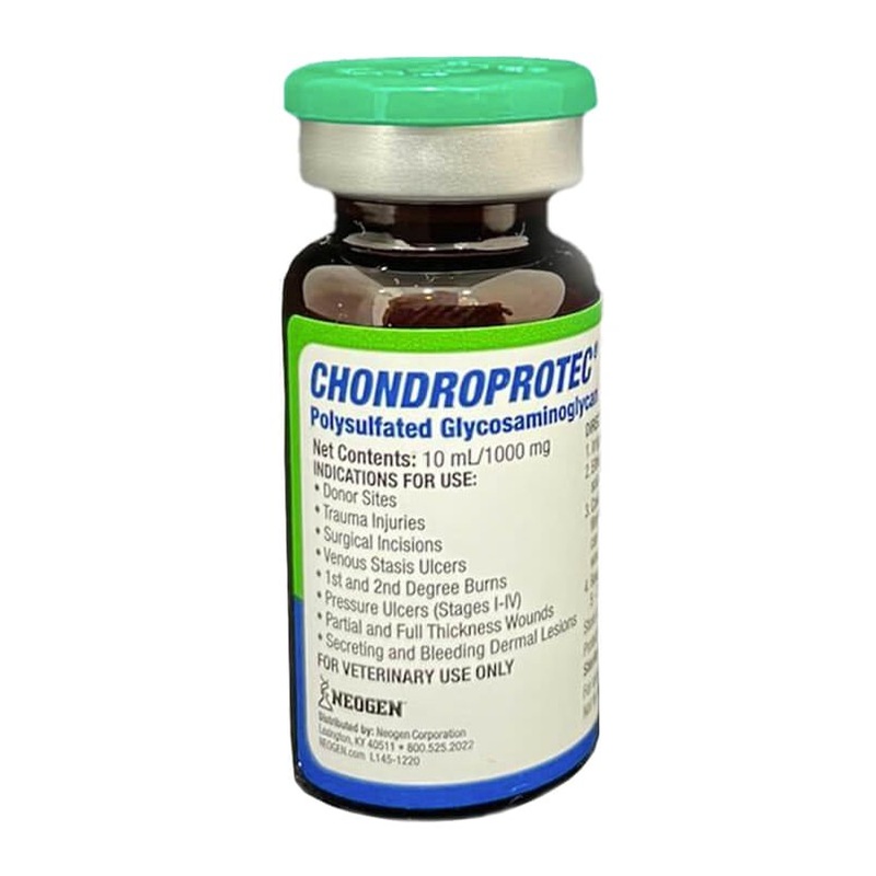 Rx Chondroprotec (polysulfated glycosaminoglycan) 1000mg x 10 ml vial for Dogs, Cats, & Horses