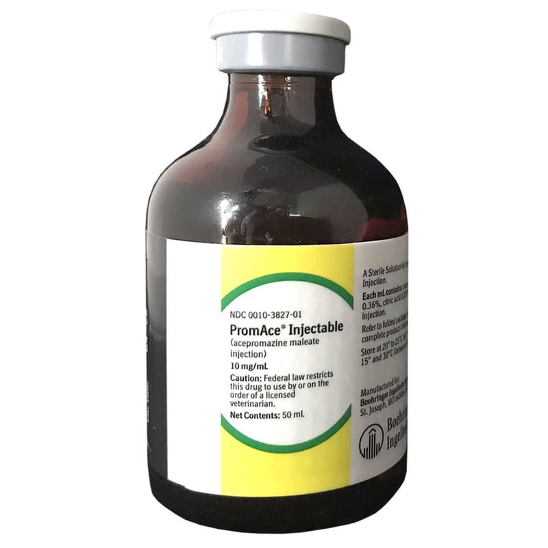 Rx PromAce (acepromazine maleate) Injection, 50mL bottle for Dogs, Cats & Horses