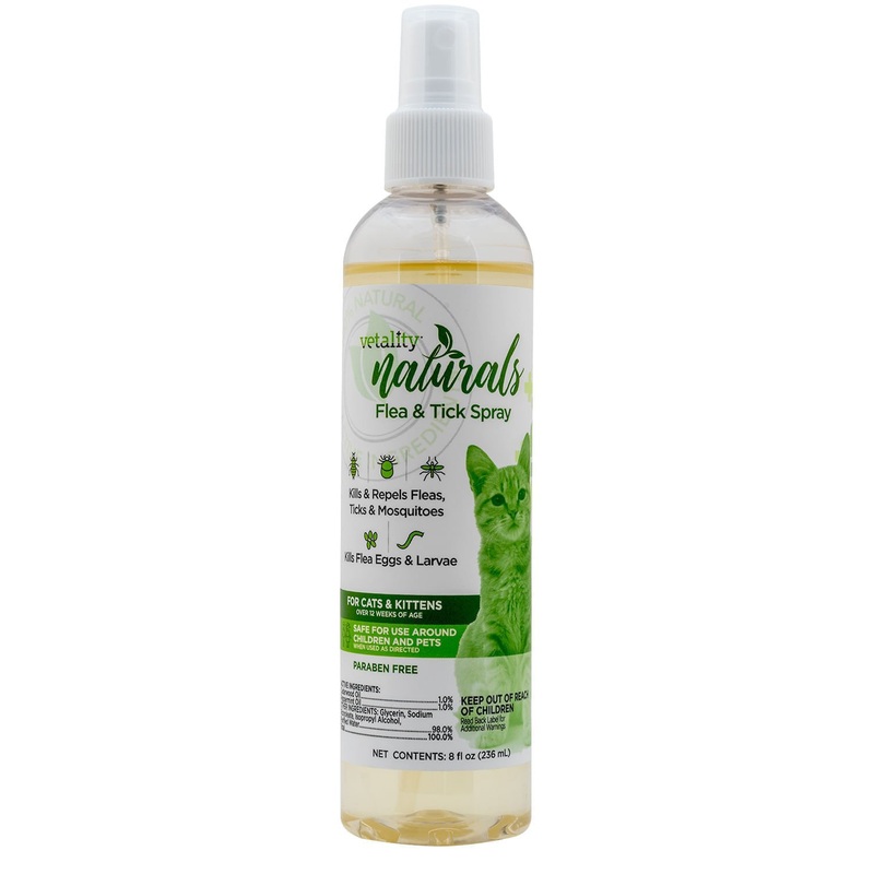 Vetality Naturals Flea & Tick Spray for Cats, 8 oz