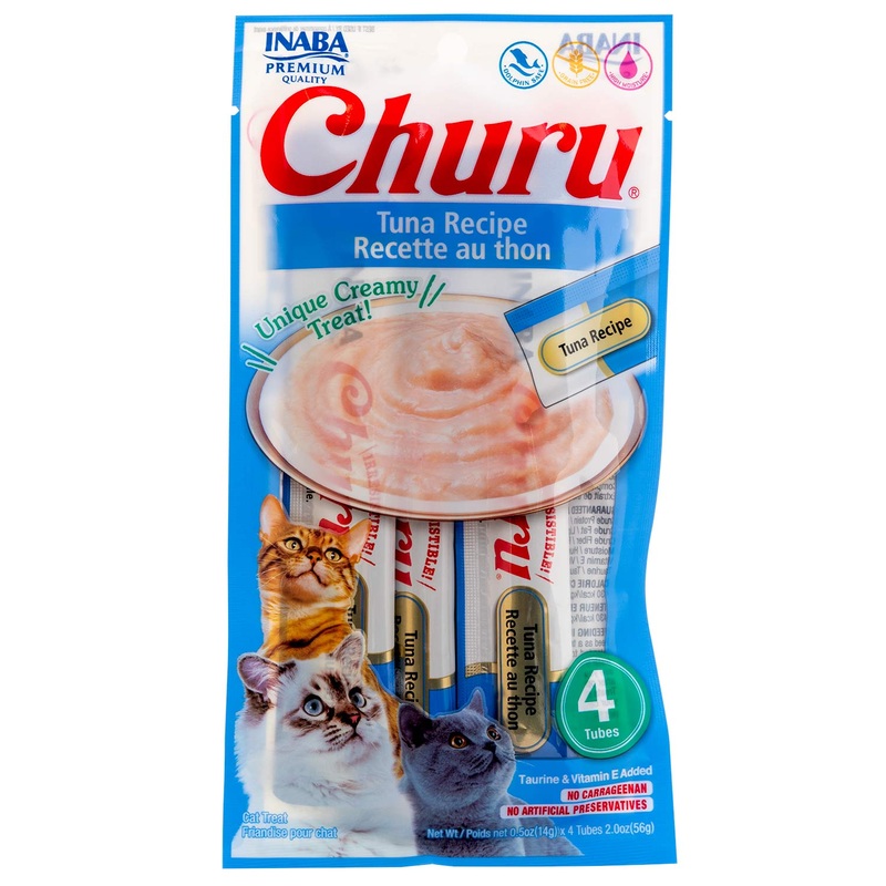 Churu Tuna Puree Lickable Cat Treat, 4 pk
