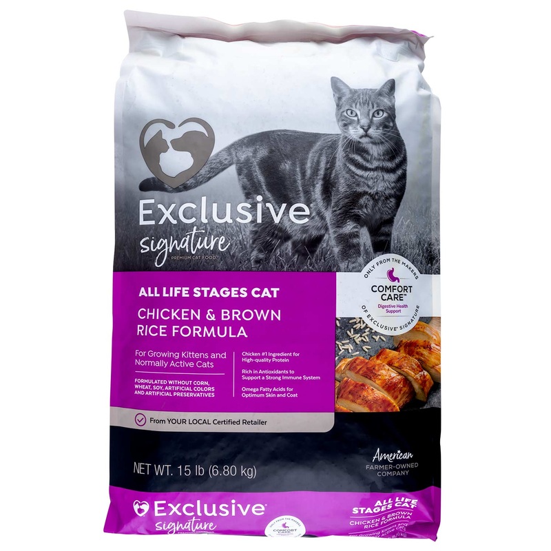 Purina Exclusive Cat Food, Chicken/Brown Rice