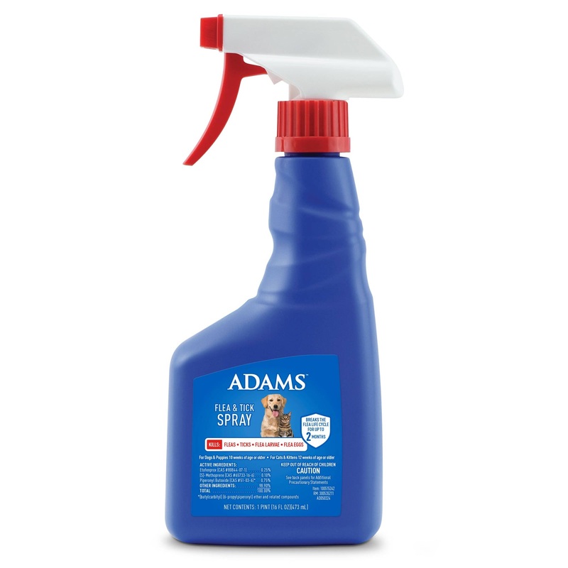 Adams Flea & Tick Spray, 16 oz