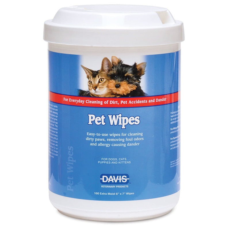 Davis Pet Wipes, 160 ct