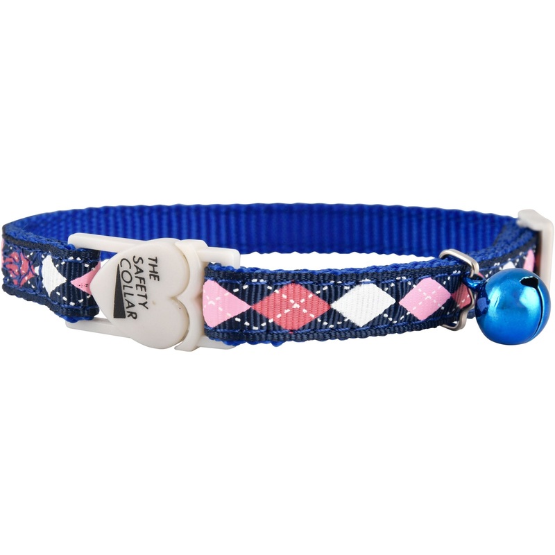Jeffers Adjustable Breakaway Safety Cat Collar with Bell, 8"-12"