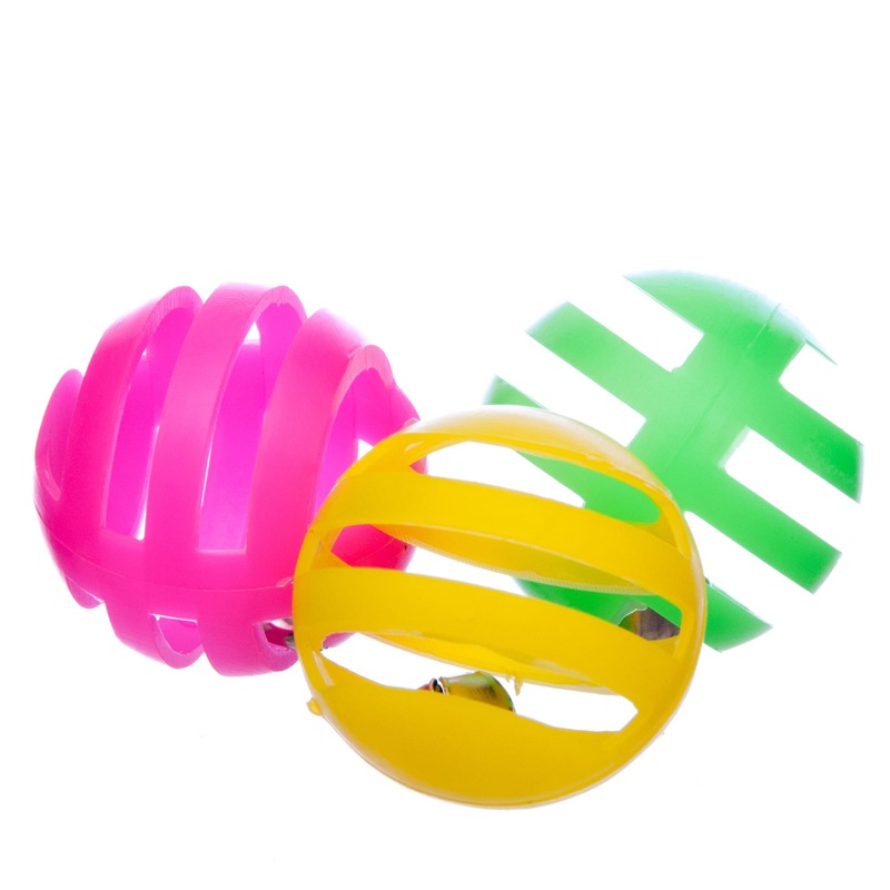 Jeffers Lattice Jingle Balls Cat Toys, 3 pk