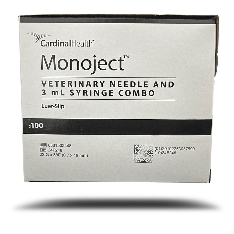 Monoject Luer-Slip (LS) Syringe with Needle Combo