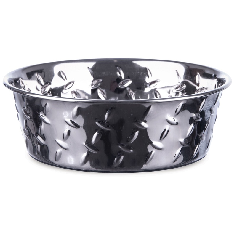 Ruff-N-Tuff Diamond Plate Steel Bowls