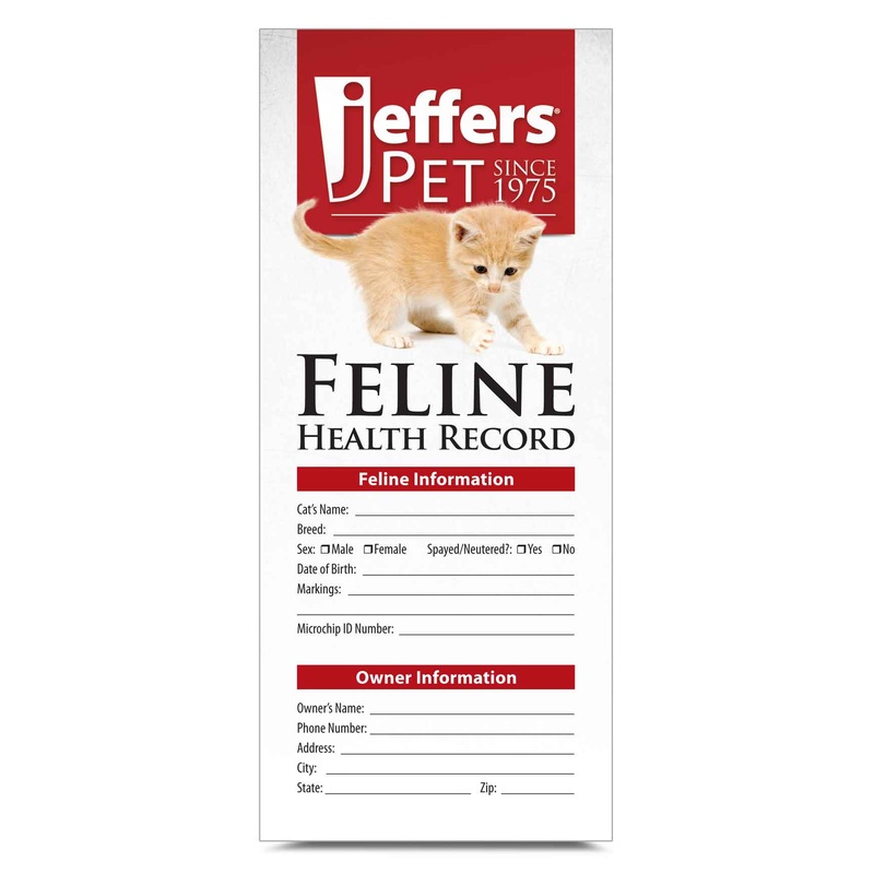 Jeffers Cat Health Records, 10 pk