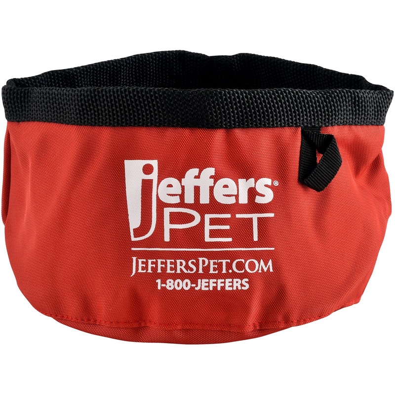 Jeffers Collapsible Travel Water & Food Pet Bowl
