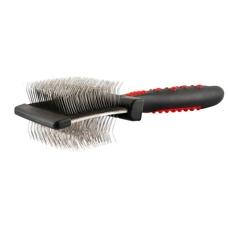 Jeffers Double-Sided Flexible Head Pet Grooming Slicker Brush