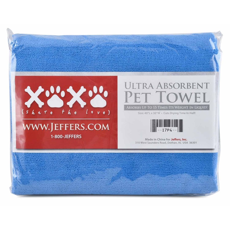 Jeffers Ultra Absorbent Pet Drying Towel for Faster Drying of Dogs & Cats After Bath