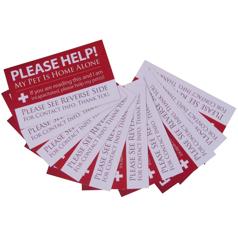 My Pet Is Home Alone! Wallet Card, 10 pack