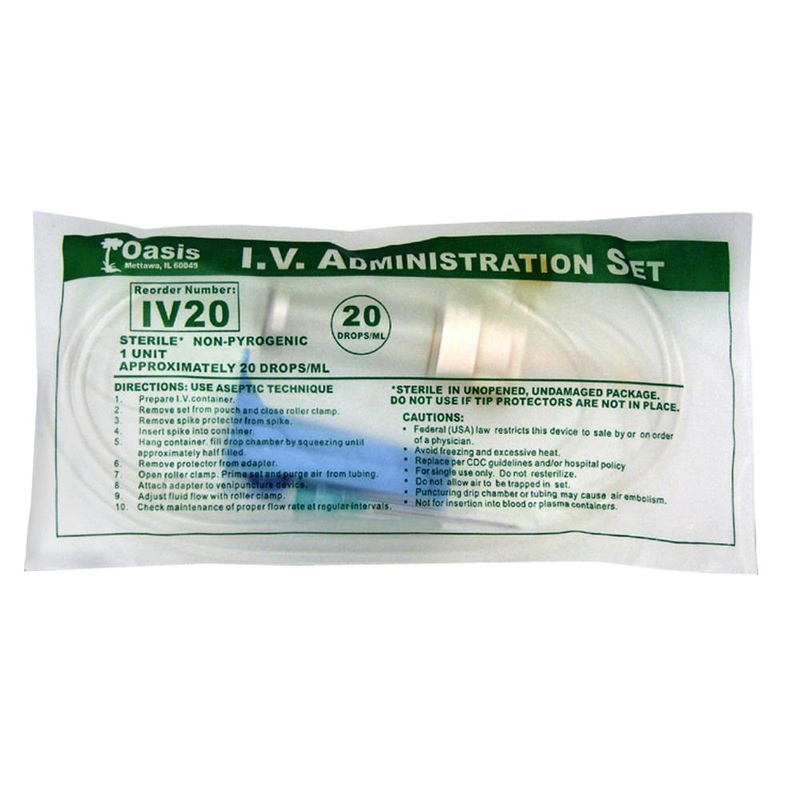 Rx Dripvet IV Set, 20 drop (72 inch) Not Vented-with Needle-1 Port