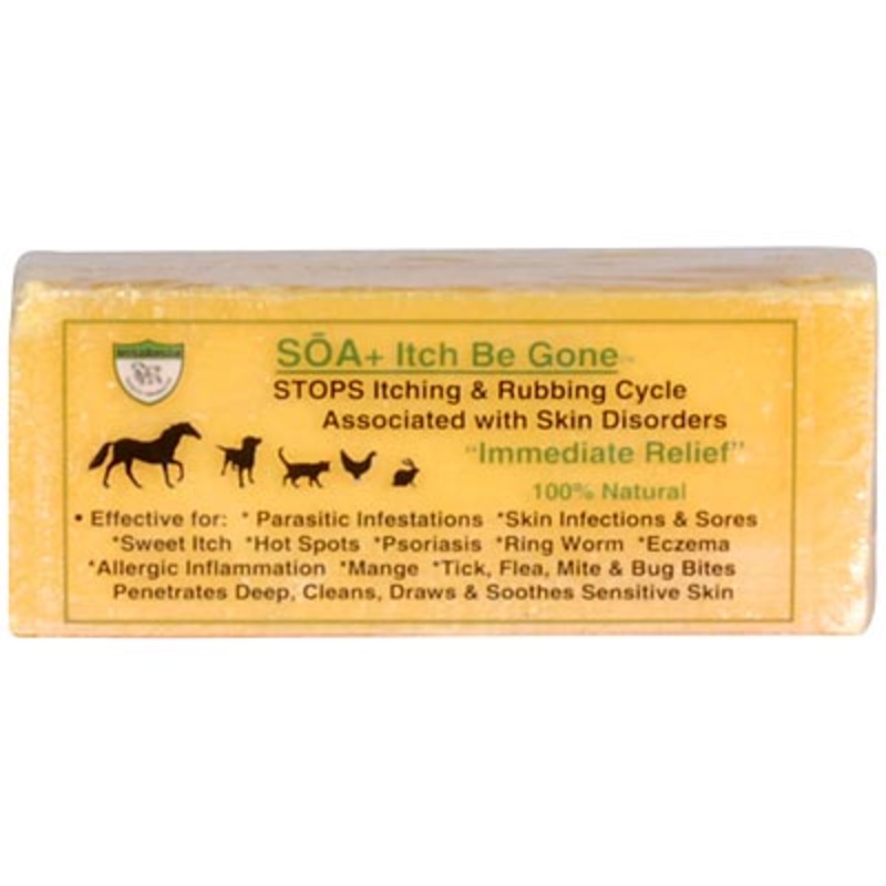 SOA+ Itch Be Gone 100% Natural Sulfur Soap Bar for Horses, Dogs, & Cats