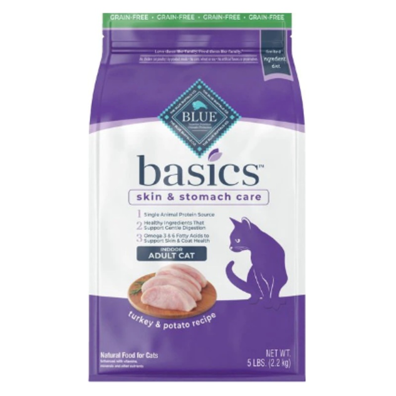 Blue Buffalo Basics Grain Free Adult Indoor Turkey & Potato Recipe Dry Cat Food