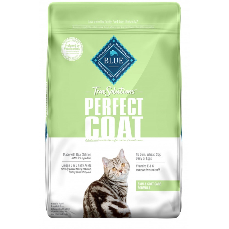 Blue Buffalo True Solutions Perfect Coat Natural Skin & Coat Care Salmon Recipe Adult Dry Cat Food