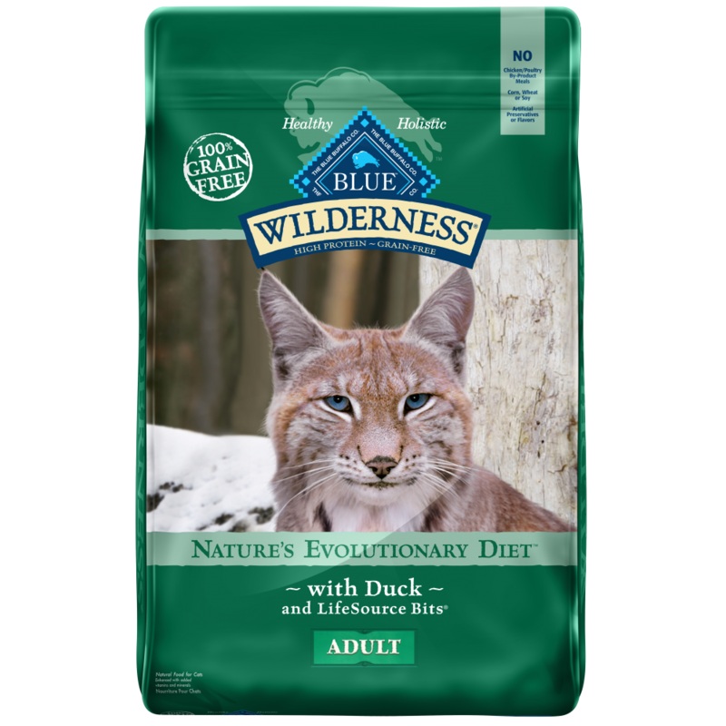 Blue Buffalo Wilderness Grain Free Natural Duck High Protein Recipe Dry Cat Food