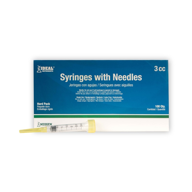 Ideal Luer Slip Syringe/Needle Combo, Box of 100