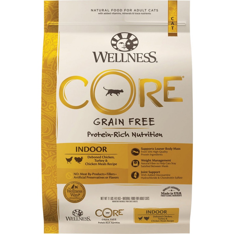 Wellness CORE Grain Free Natural Indoor Health Chicken and Turkey Recipe Dry Cat Food