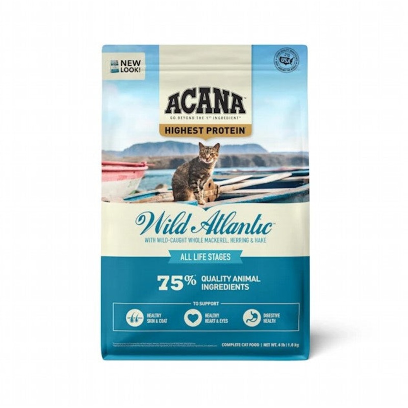 ACANA Grain Free Wild Atlantic Freeze Dried Coated Dry Cat Food