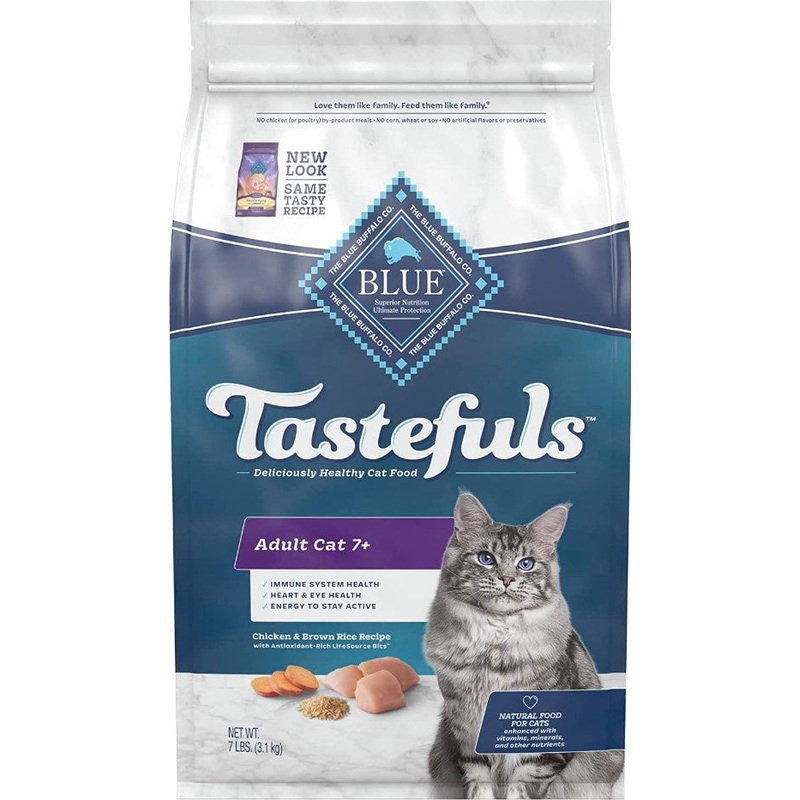Blue Buffalo Healthy Aging Natural Chicken & Brown Rice Mature Dry Cat Food