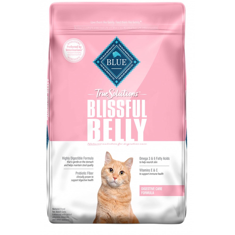 Blue Buffalo True Solutions Blissful Belly Natural Digestive Care Chicken Recipe Adult Dry Cat Food