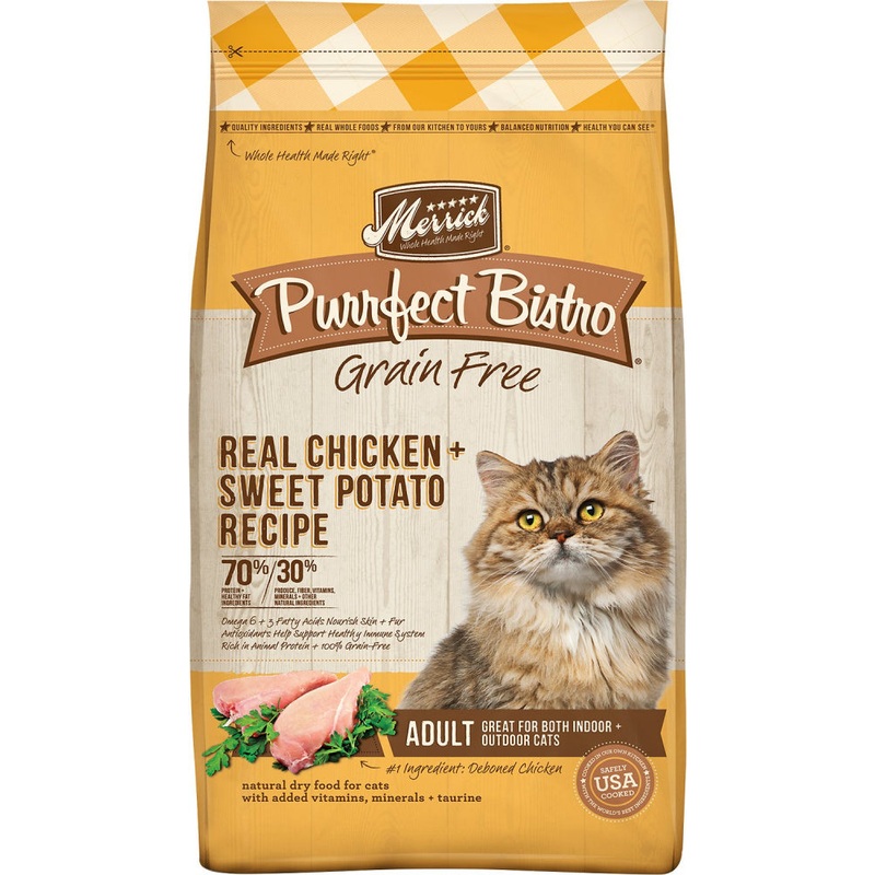 Merrick Purrfect Bistro Grain Free Real Chicken & Sweet Potato Recipe Dry Cat Food
