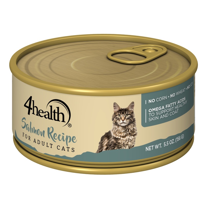 4health with Wholesome Grains Salmon and Rice Wet Cat Food, 5.5 oz.