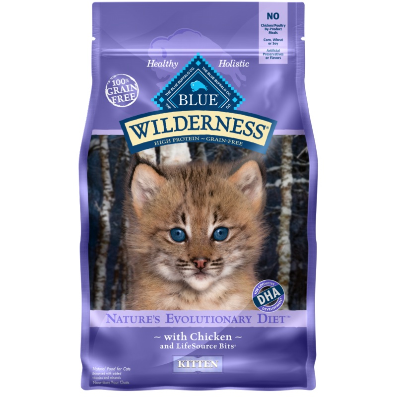 Blue Buffalo Wilderness Grain Free Chicken High Protein Recipe Dry Kitten Food