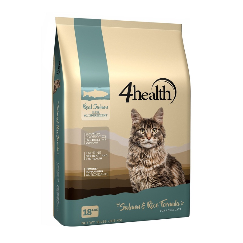 4health with Wholesome Grains Salmon & Rice Adult Dry Cat Food, 18 lb.