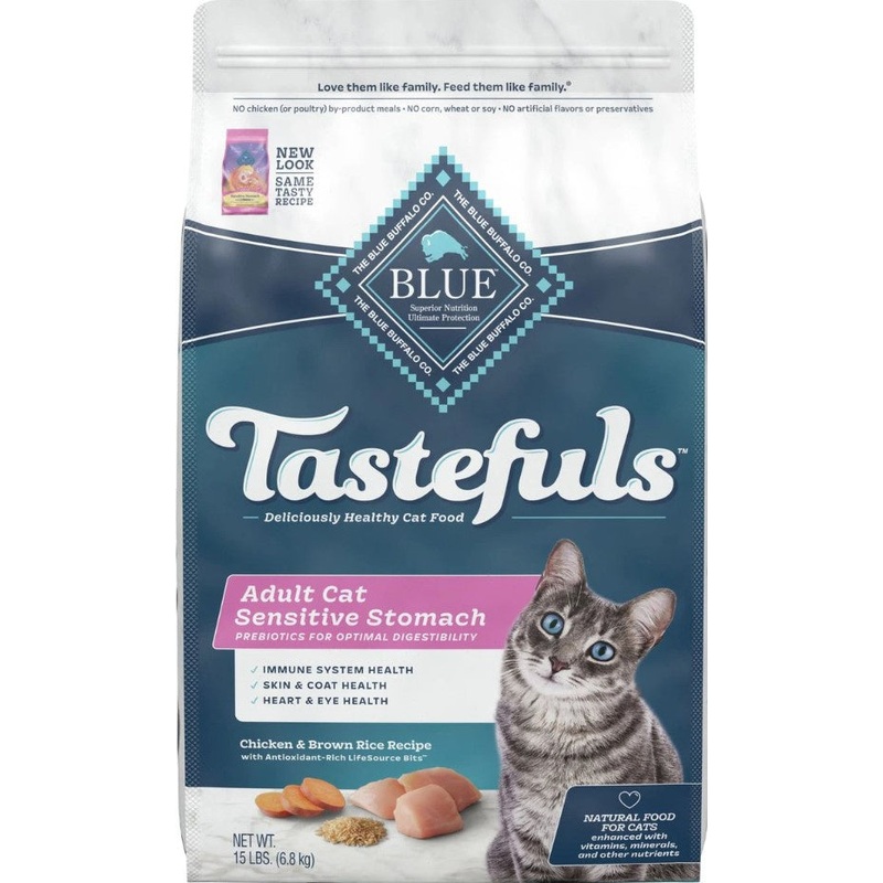 Blue Buffalo Sensitive Stomach Natural Chicken & Brown Rice Dry Cat Food