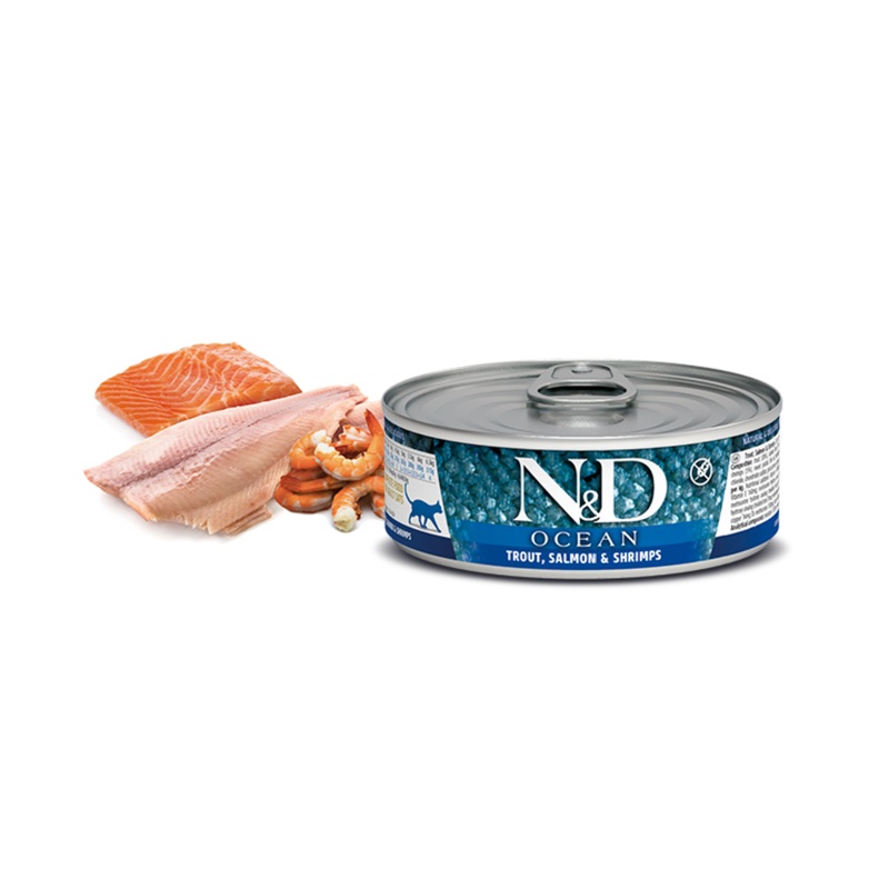 Farmina Ocean Trout, Salmon & Shrimp for Cats - 24 Can Case