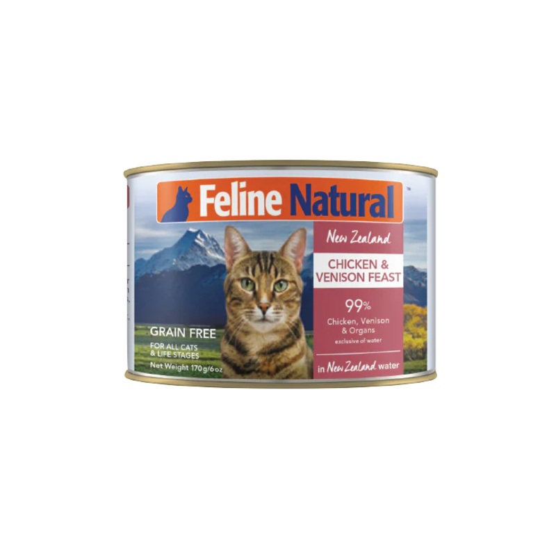 Feline Natural Chicken & Venison Canned Cat Food (6oz/12Cans)