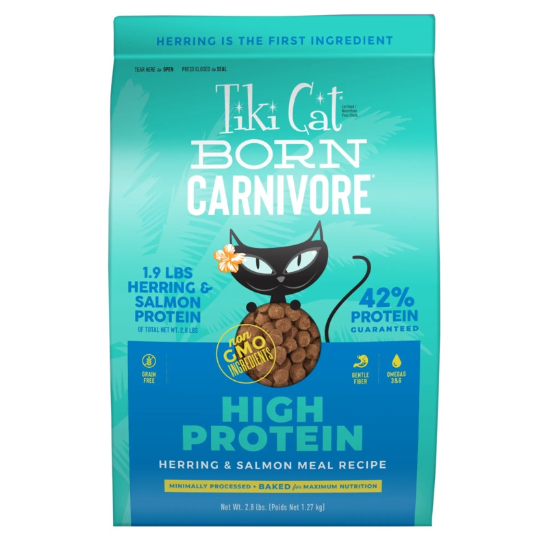Tiki Cat Born Carnivore High Protein: Herring & Salmon - 2.8lb