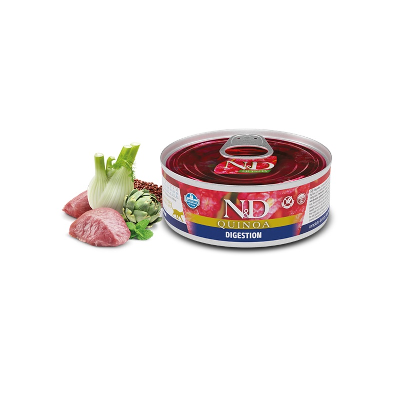 Farmina Quinoa Digestion Lamb for Cats - 2.46oz/24 Can Case