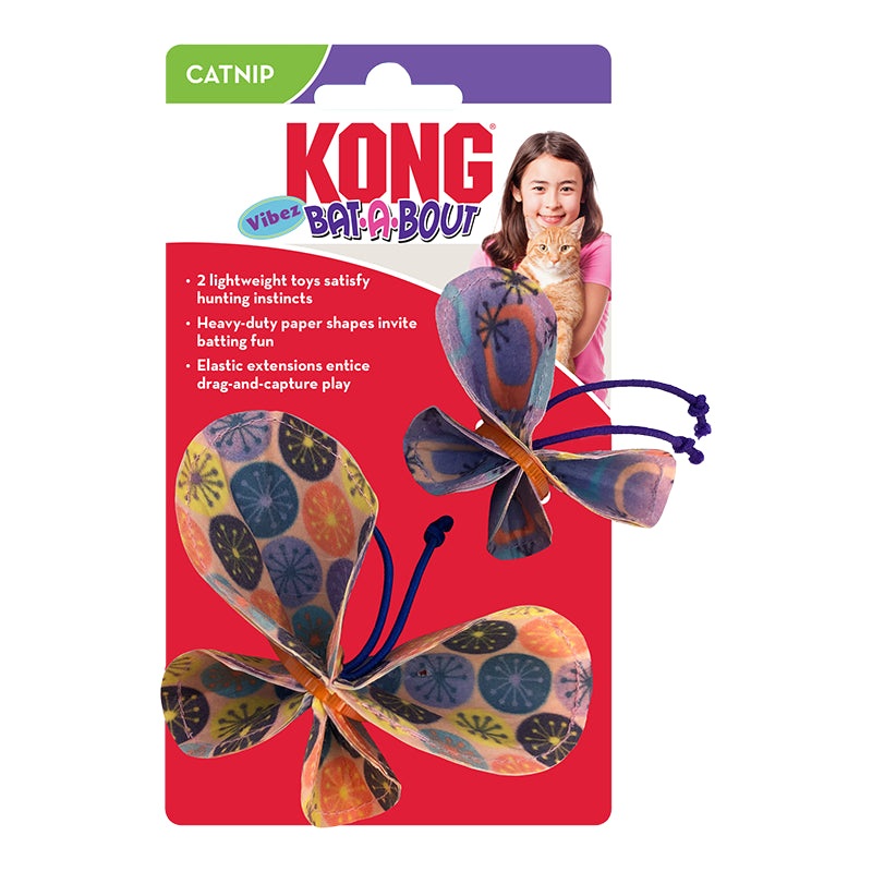 Kong Vibez Bat-A-Bout Butterfly - 2pack