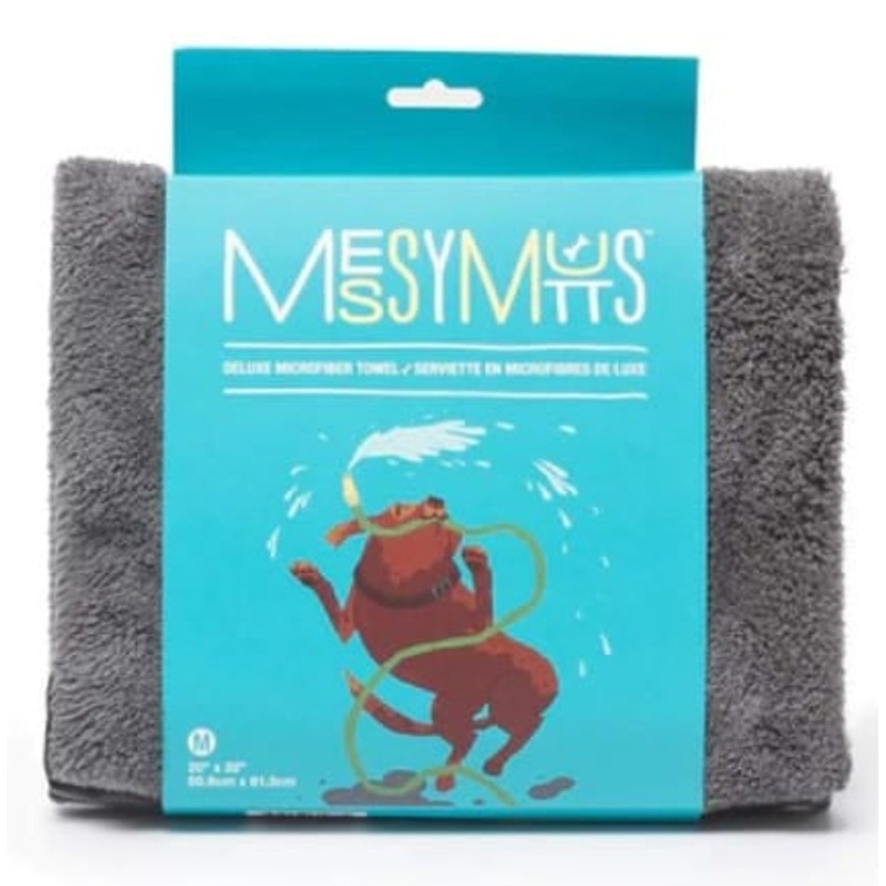 Messy Mutts Microfiber Ultra Soft Dog Towel with Hand Pockets
