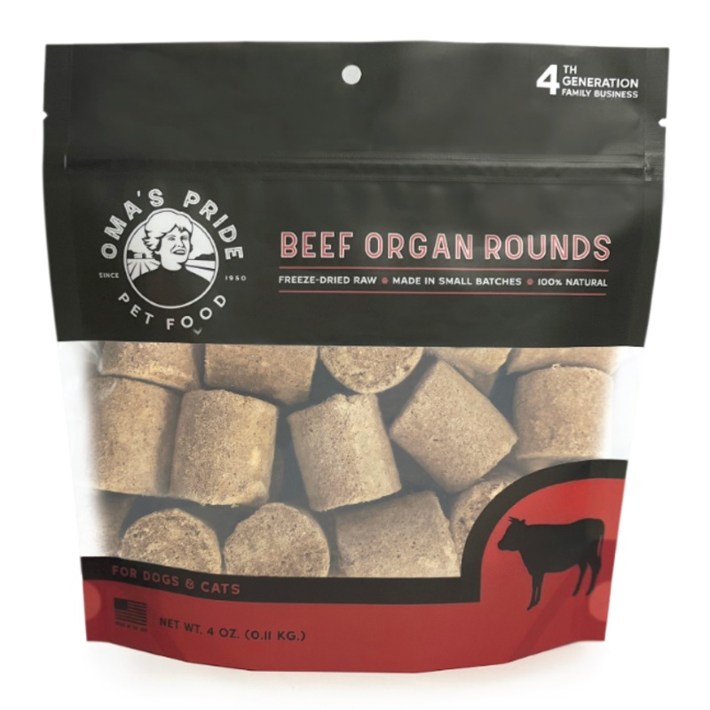 Oma's Pride Freeze-Dried Beef Organ Rounds