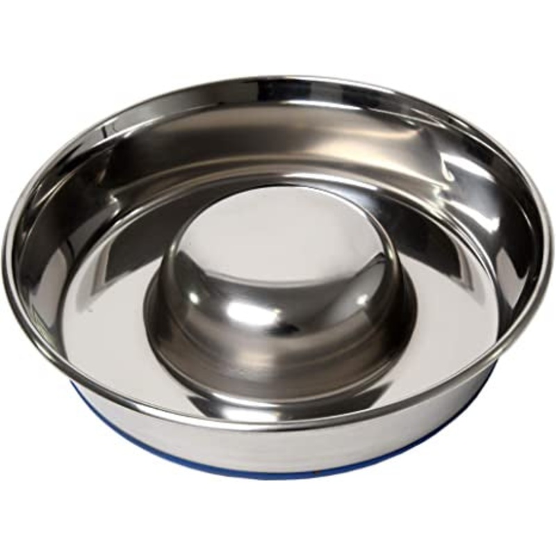 OurPets Durapet Stainless Steel Slow Feed Bowl