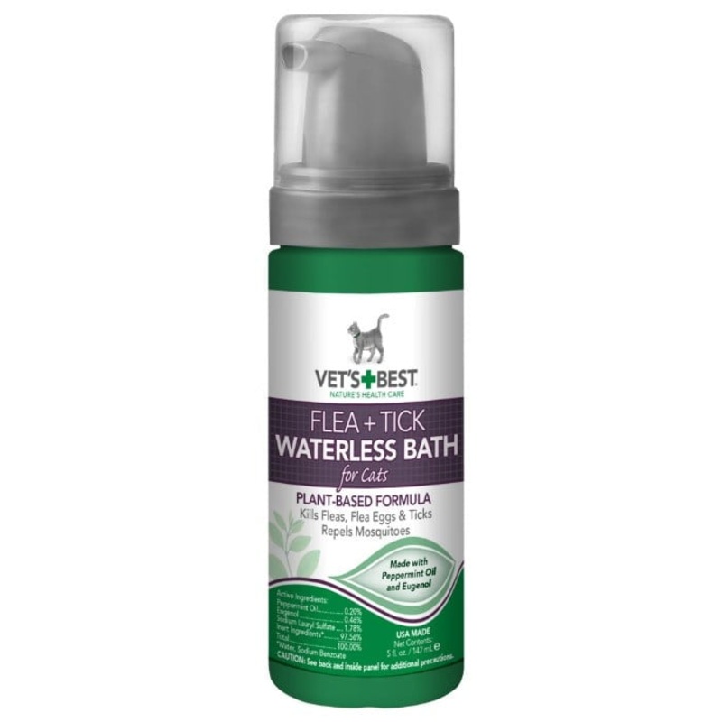 Vets Best Flea + Tick Waterless Bath for Cats
