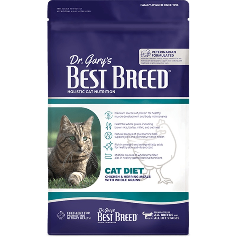 Dr. Gary's Best Breed Chicken, Herring, Whole Grains Cat Diet