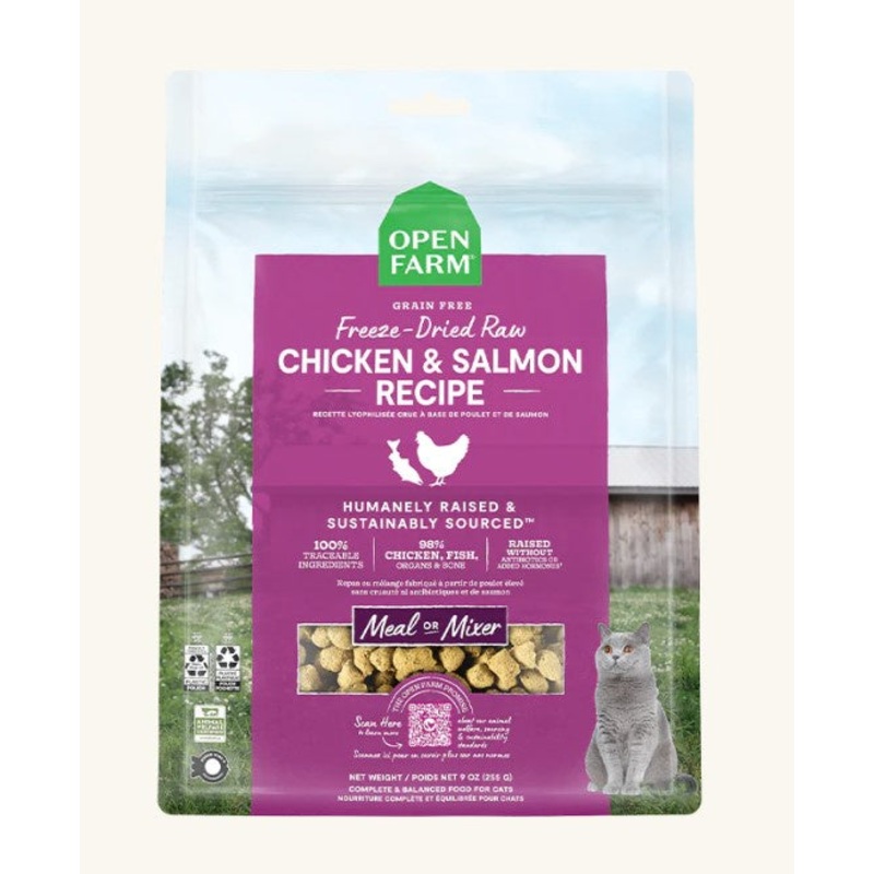 Open Farm Freeze Dried Chicken & Salmon Cat Recipe