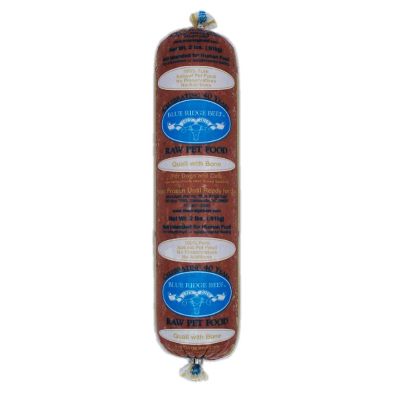 Blue Ridge Beef-Quail with Bone (HPP)- 2 lb/15 Roll Case