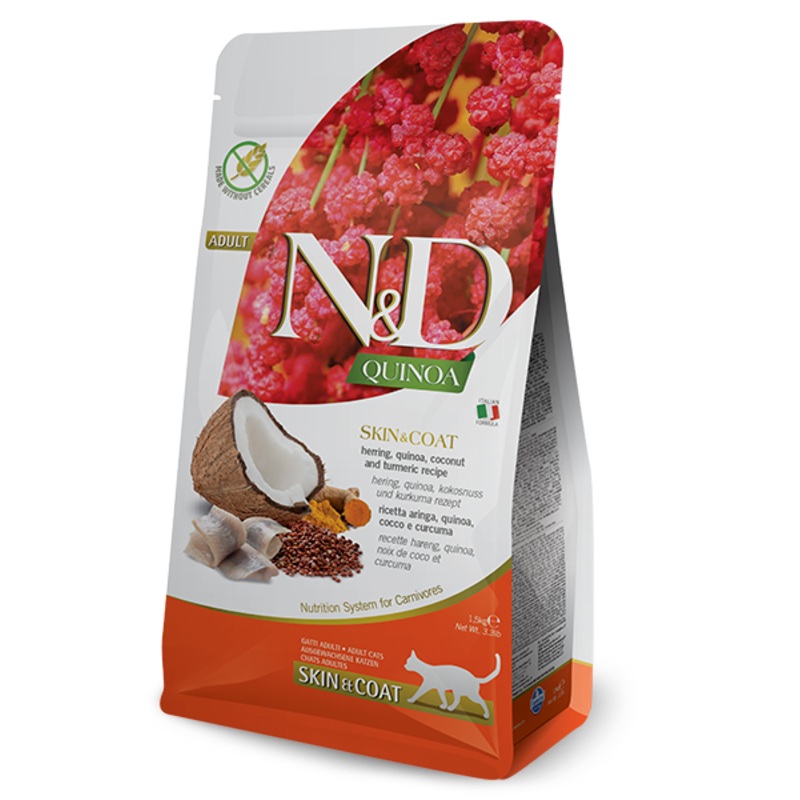 Farmina Quinoa Skin & Coat Herring Recipe for Adult Cats
