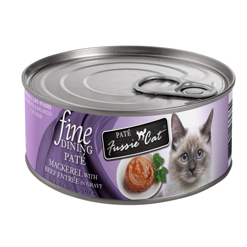 Fussie Cat Fine Dining Pate Mackerel with Beef Entree