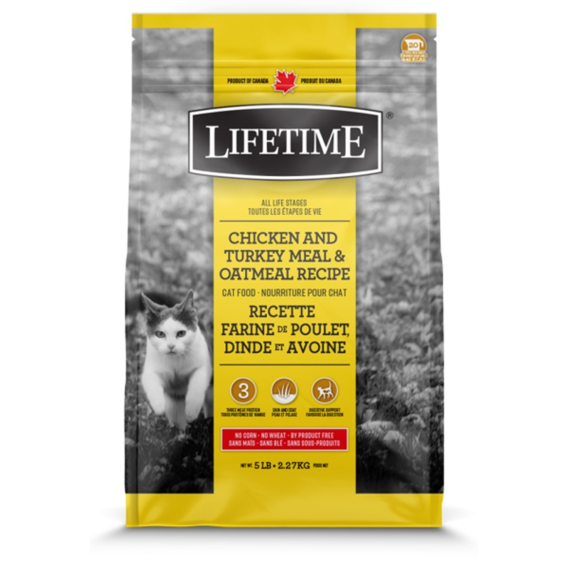 Lifetime Chicken, Turkey and Oatmeal Cat Kibble