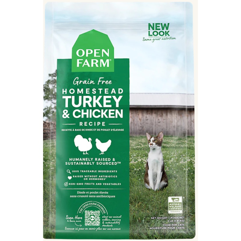 Open Farm Homestead Turkey & Chicken Dry Cat Food